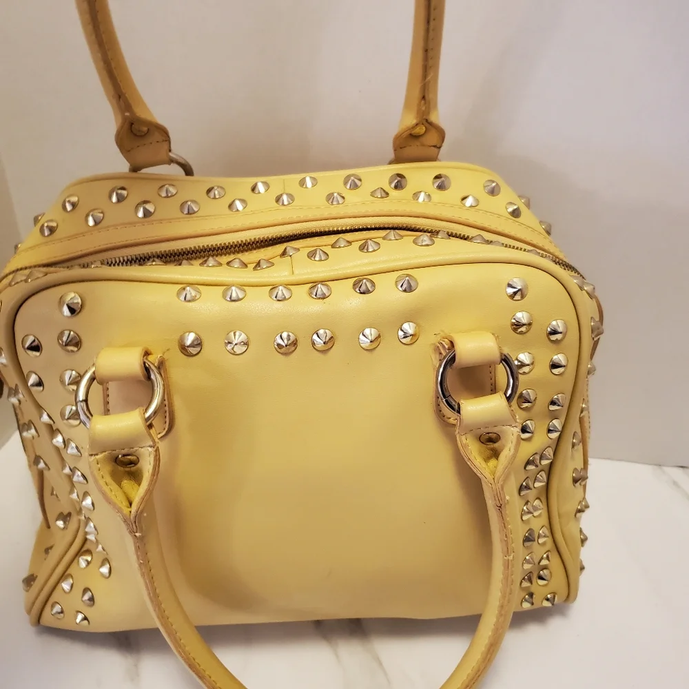 Yellow Studded Shoulder Bag - Picture 8 of 8